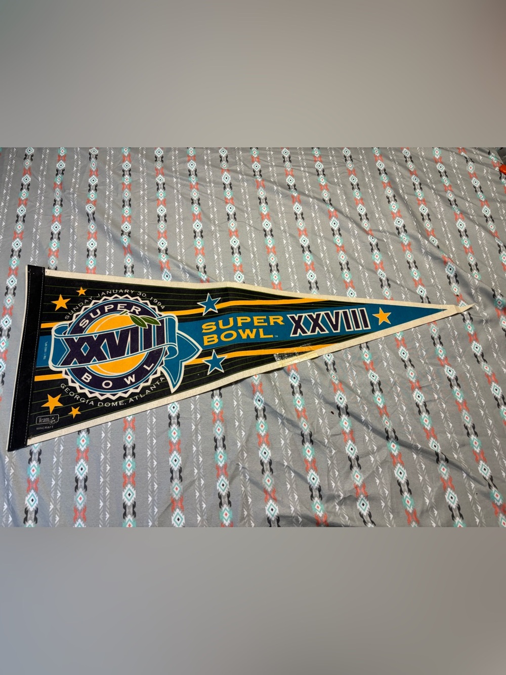 🏈NFL Super Bowl XXVIII Vintage Felt Pennant